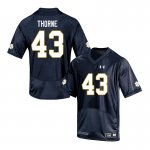 Notre Dame Fighting Irish Men's Marcus Thorne #43 Navy Under Armour Authentic Stitched College NCAA Football Jersey ARZ6699GA